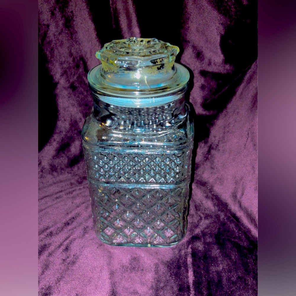 Vintage Glass Jar w/Lid